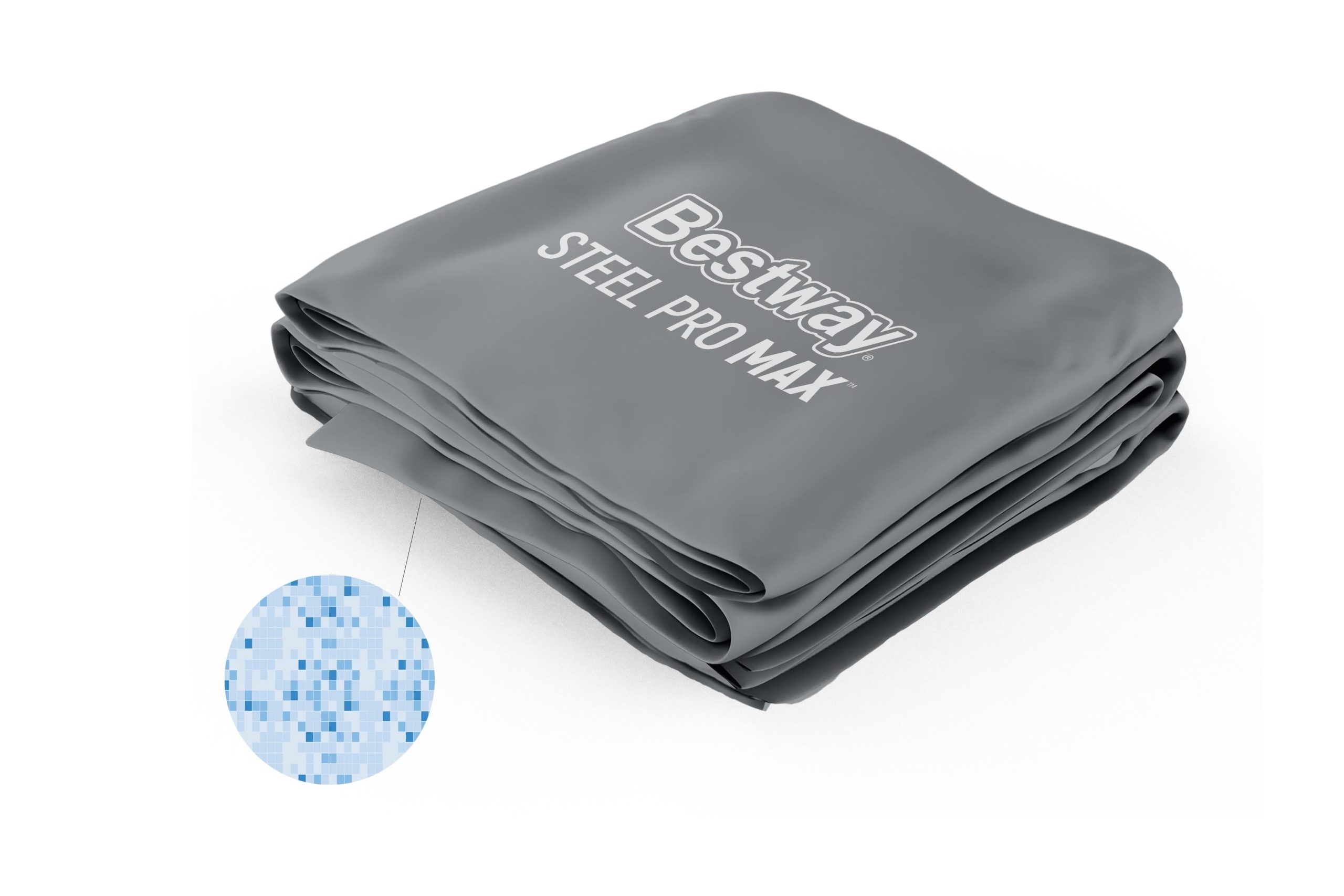 Steel Pro MAX 16' x 10' x 42 Oval Above Ground Pool Liner & Support Strap/Vertical Leg Rings Replacement. Gray