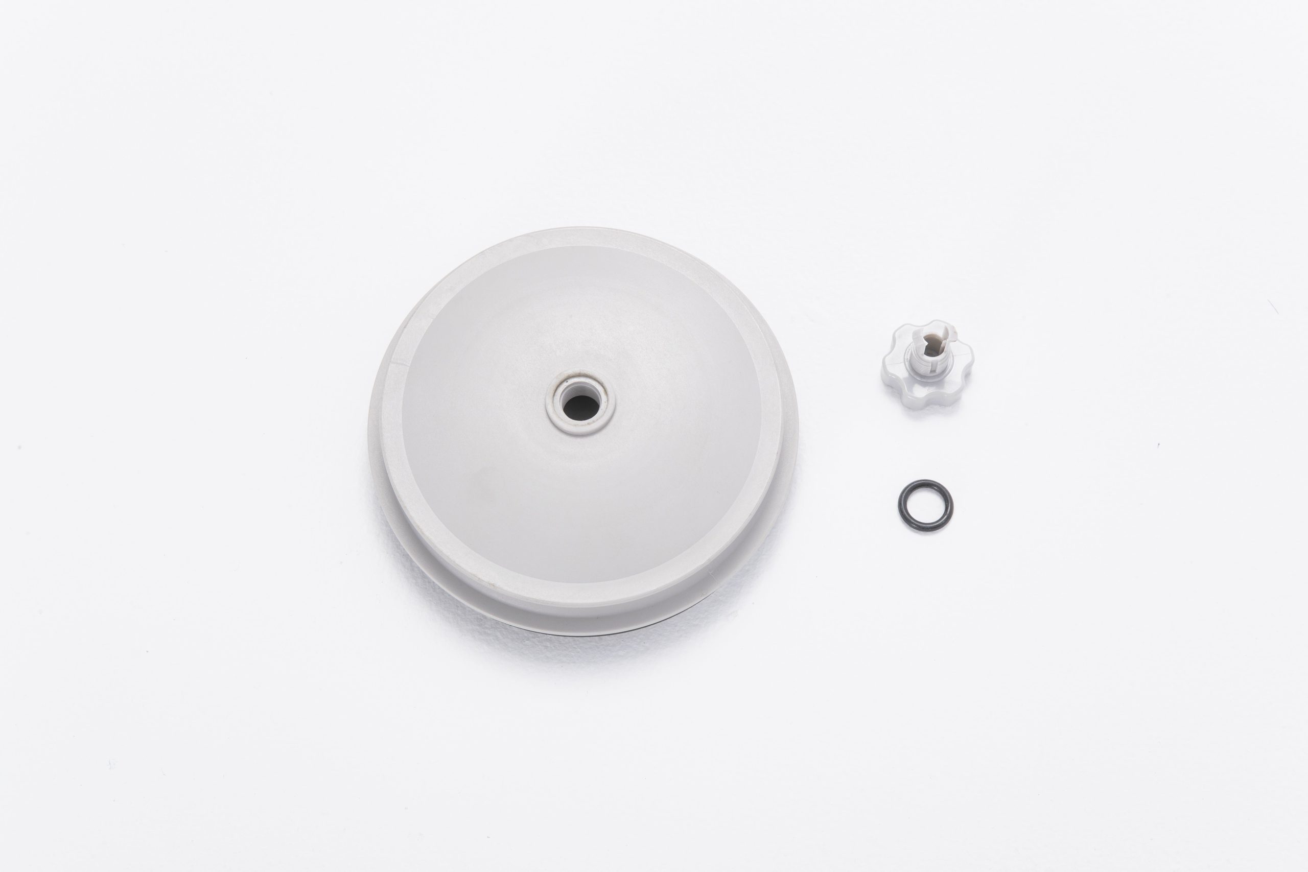 Above Ground Pool Filter Cap. Purge Valve & Valve Seal Replacement for 2.000 gal. Smart Touch Wi-Fi Cartridge Filter Pump. White