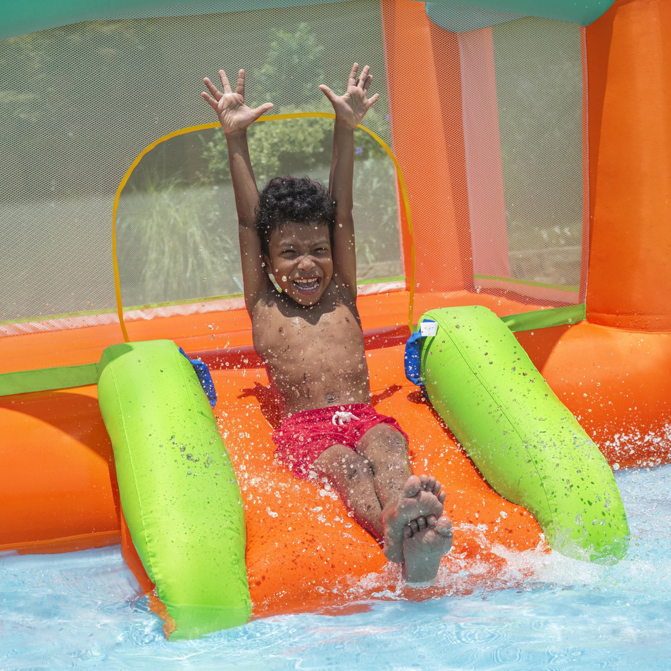 H2OGO! Kids Tropical Outdoor Inflatable Mega Bouncer - Image 3