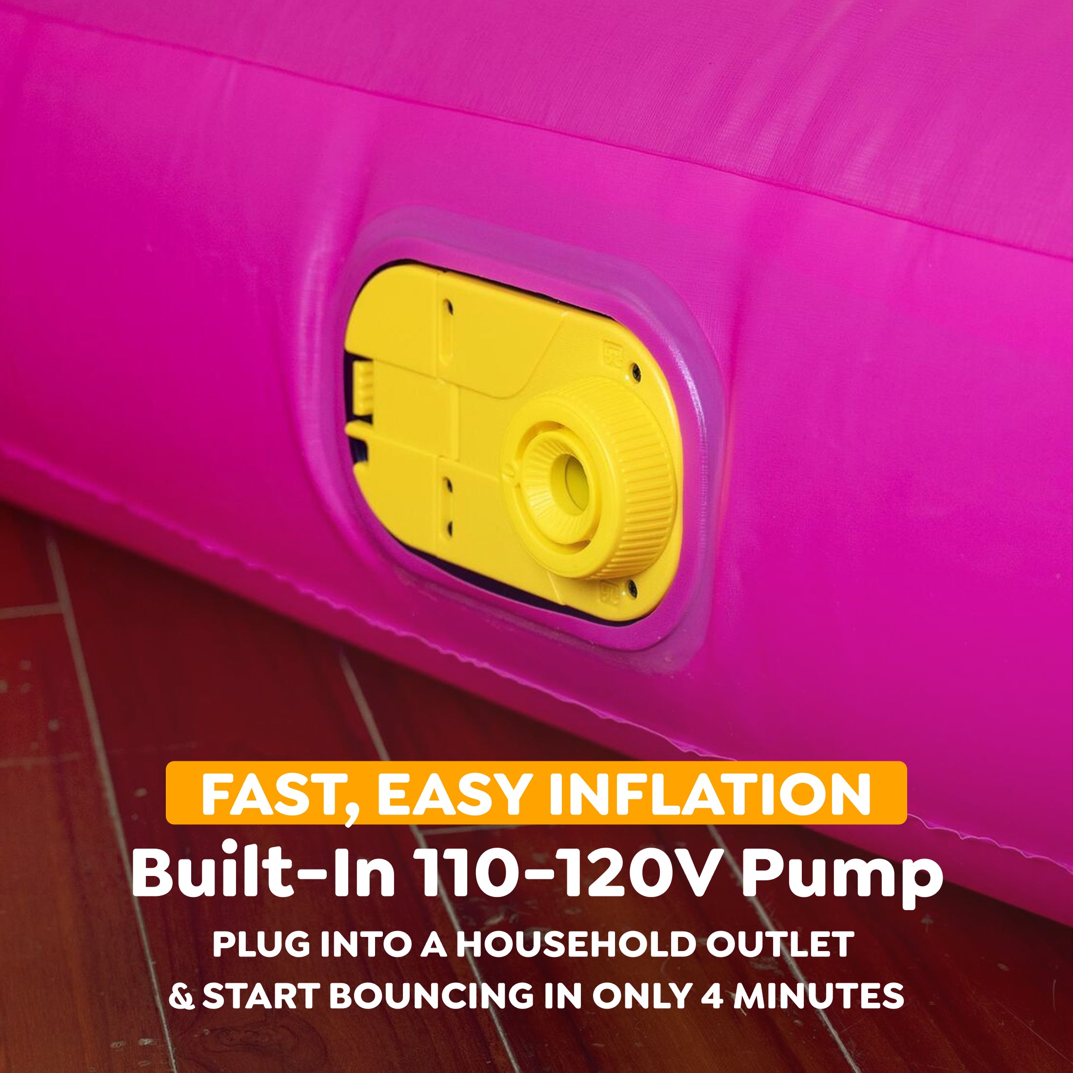 Fisher-Price Bouncesational Bounce House with Built-in Pump. Pink - Image 5