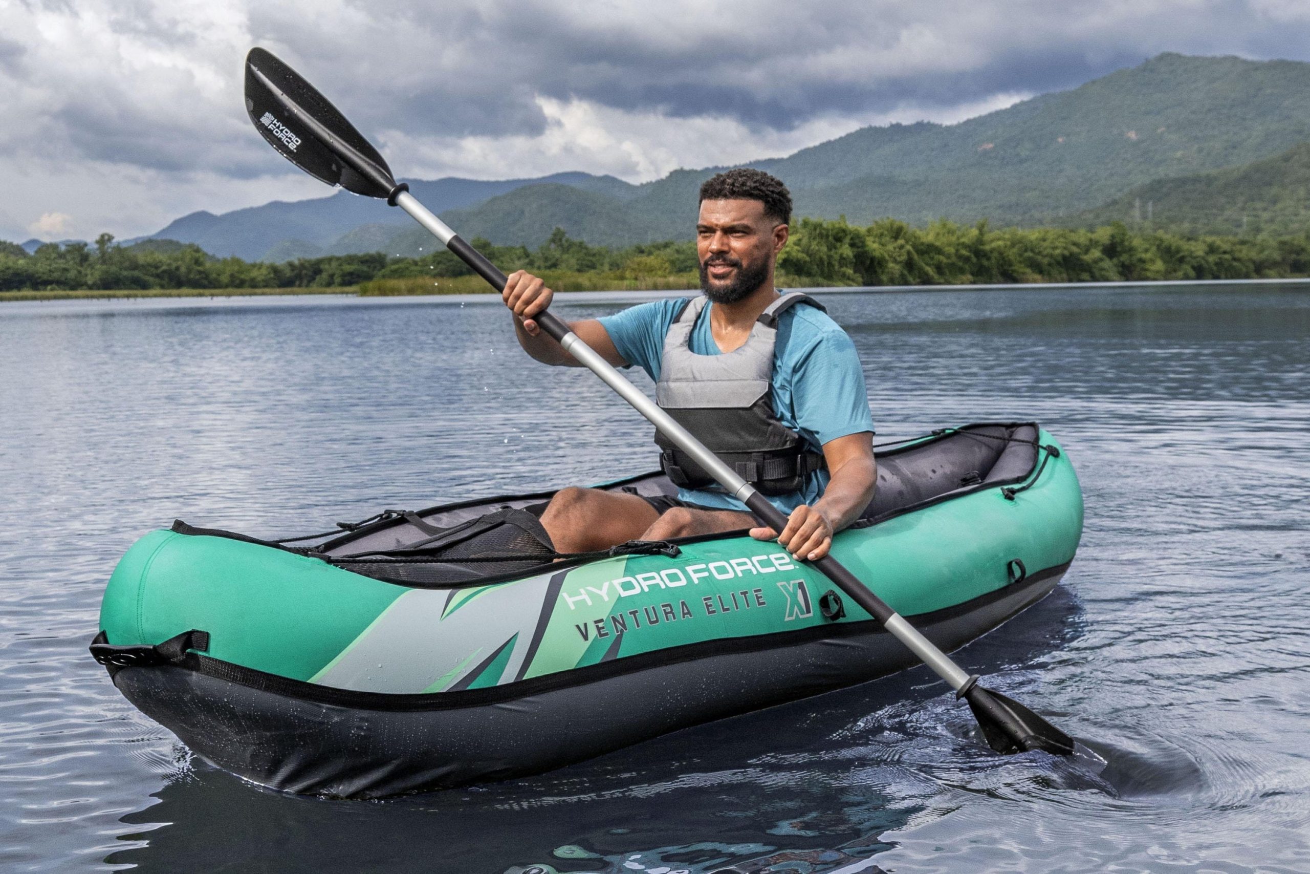 Hydro Force Ventura Elite X1 Inflatable 1-Person Kayak Set 9'2 - Image 2