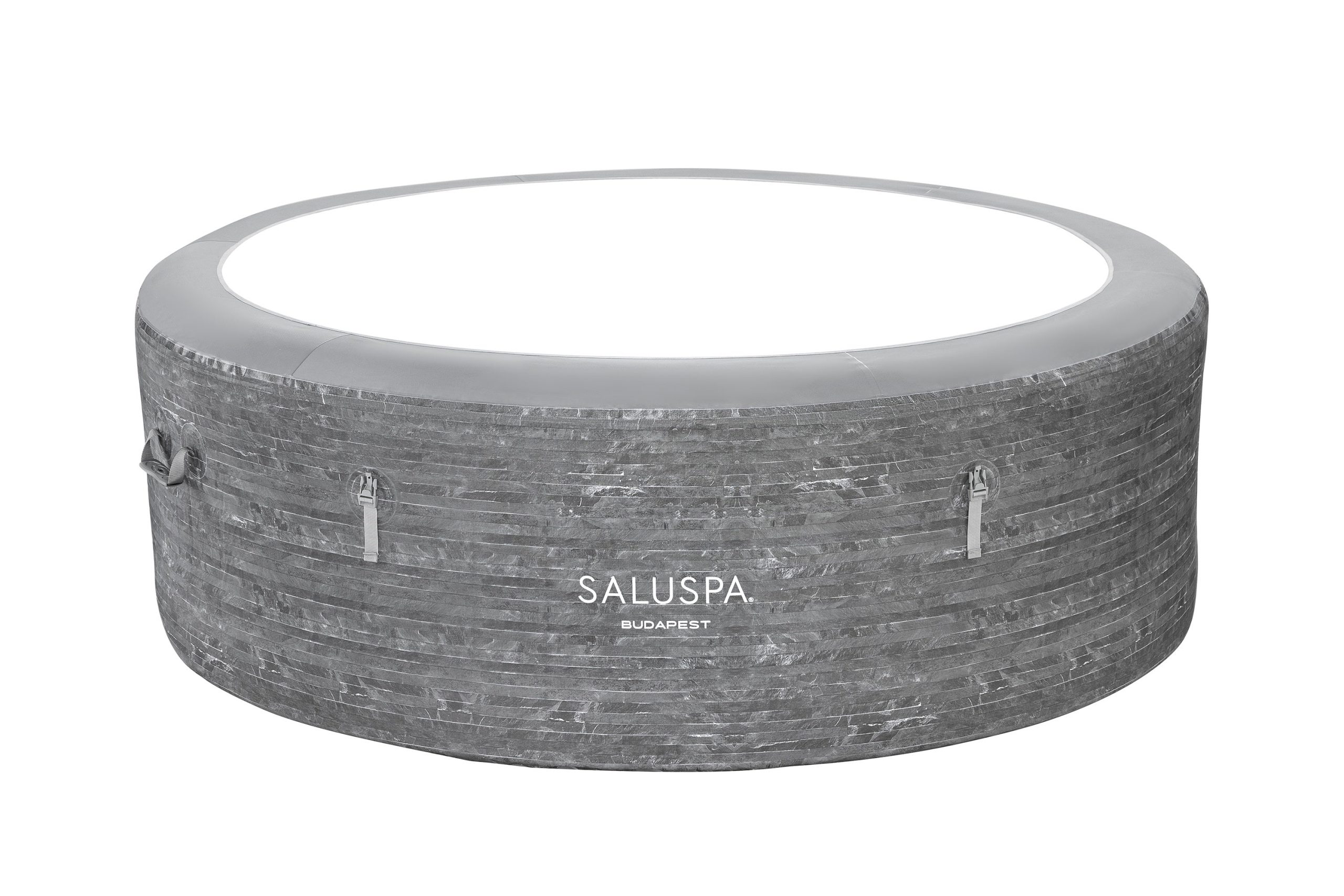 SaluSpa Budapest AirJet Hot Tub Top Leatheroid Cover Replacement. Gray