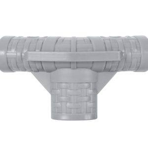 Steel Pro MAX Round Above Ground Pool T-Connector Replacement. Light Gray