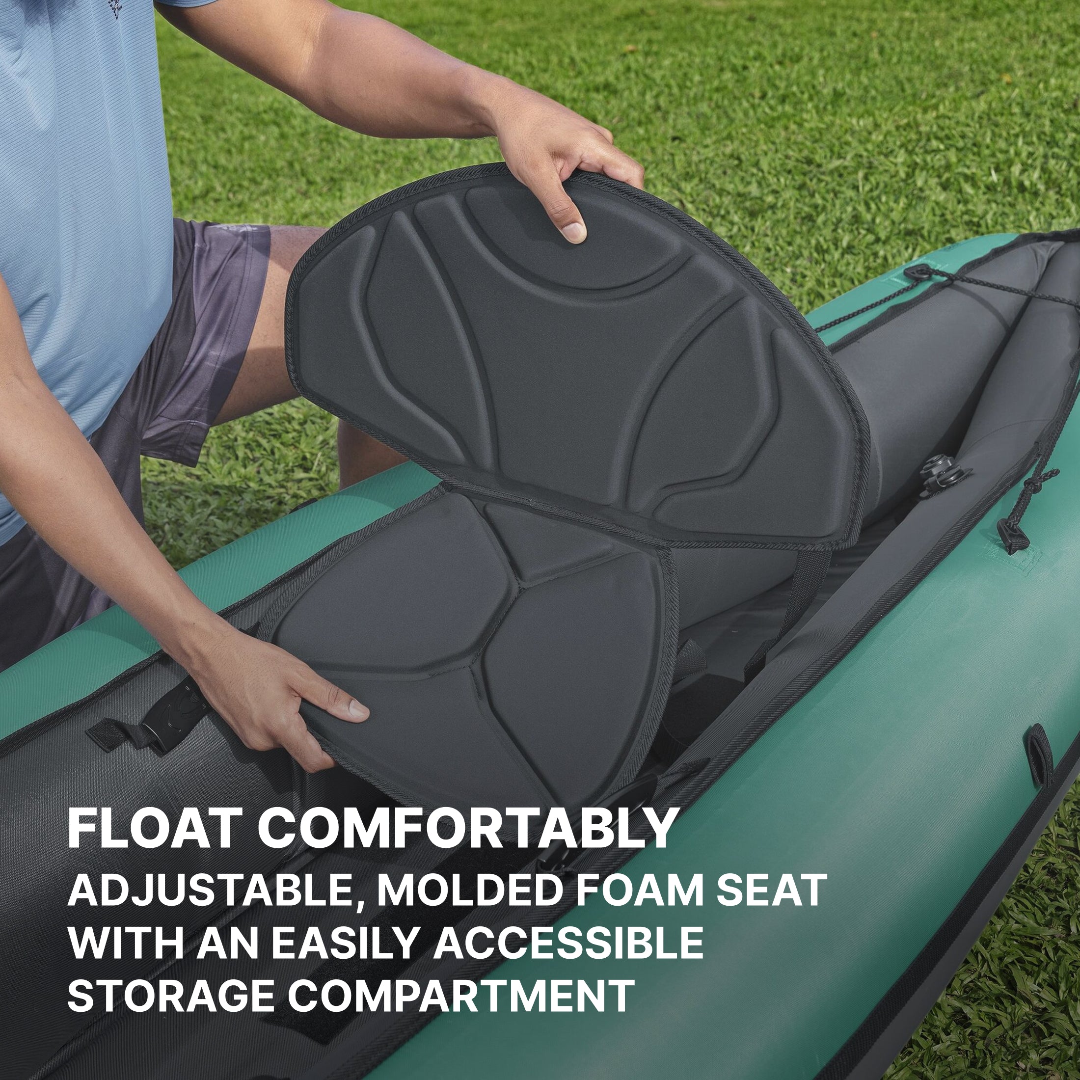 Hydro Force Ventura Elite X1 Inflatable 1-Person Kayak Set 9'2 - Image 4